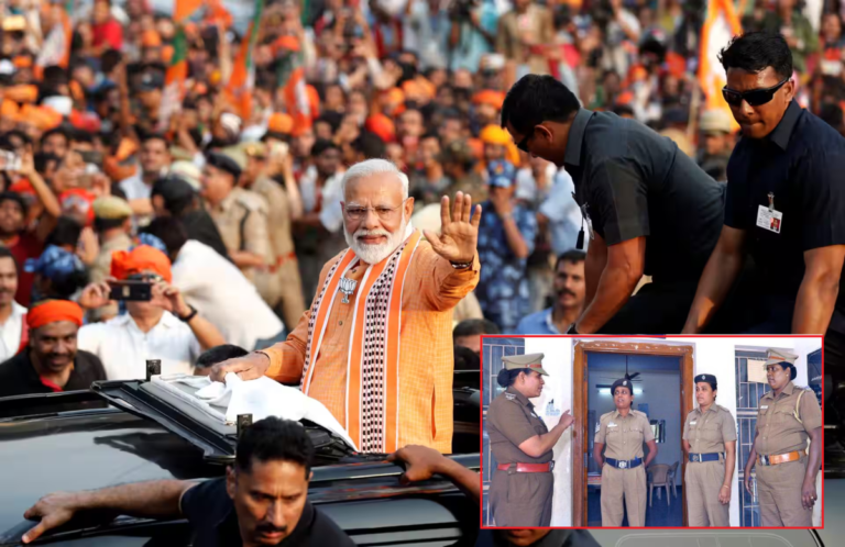 ગુજરાતમાં વડા પ્રધા મોદીના કાર્યક્રમ માટે તમામ મહિલા સુરક્ષા કવચ