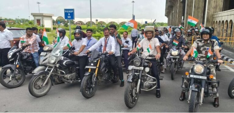હર ઘર તિરંગા અભિયાન હેઠળ સુરત એરપોર્ટથી ડુમસ રોડ સુધી બાઇક રેલી યોજાઈ