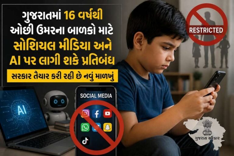 ગુજરાતમાં 16 વર્ષથી ઓછી ઉંમરના બાળકો માટે સોશિયલ મીડિયા અને AI પર લાગી શકે પ્રતિબંધ