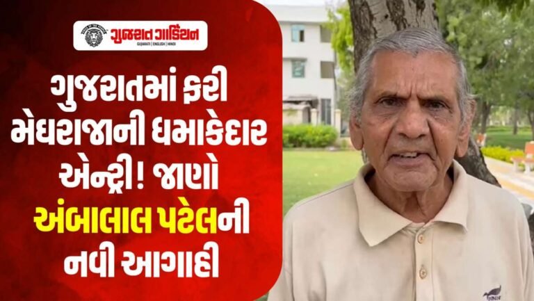 ગુજરાતમાં ફરી મેઘરાજાની એન્ટ્રી! જાણો અંબાલાલ પટેલે શું કરી આગાહી