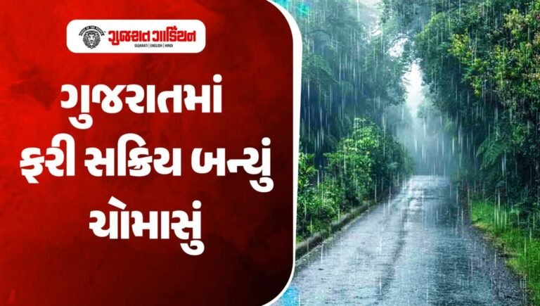 ગુજરાતમાં ફરી સક્રિય બન્યું ચોમાસું , આગામી પાંચ દિવસની જાણો આગાહી