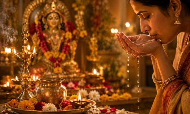 આરતી બાદ આચમન શા માટે કરવામાં આવે છે? જાણો આ પરંપરા પાછળનું ધાર્મિક મહત્વ