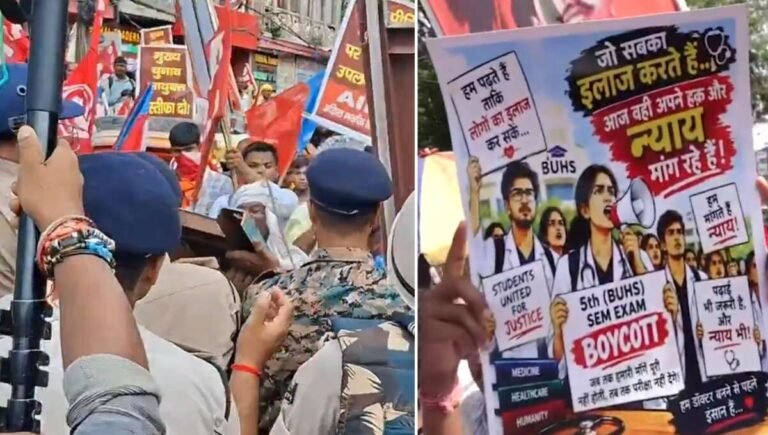 પટનામાં હોબાળો: મેડિકલ વિદ્યાર્થીઓ પર લાઠીચાર્જ, CEC સામેના પ્રદર્શનમાં વોટર કેનનનો ઉપયોગ